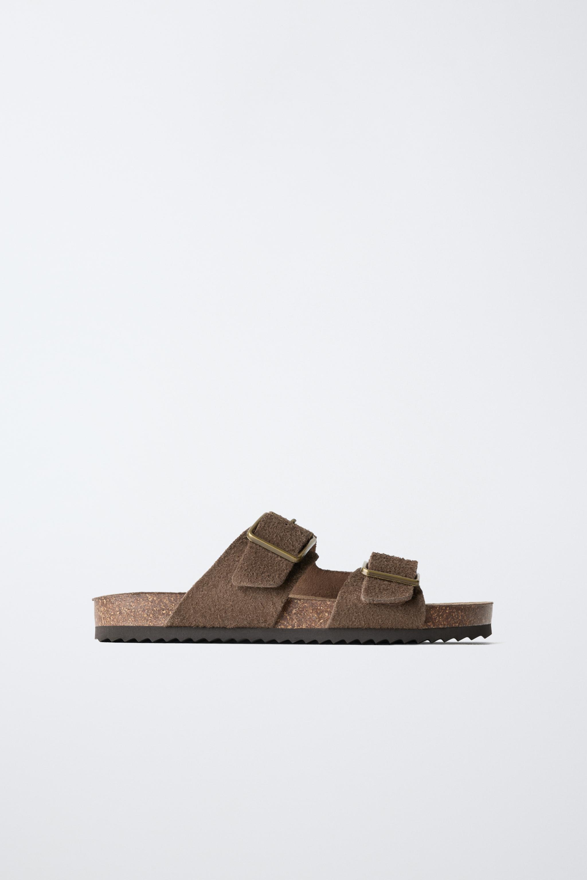 STORIEZ - LEATHER BUCKLE SANDALS